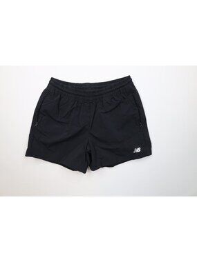 Vintage Y2K New Balance Mens Size Large Above Knee Windbreaker Shorts Black